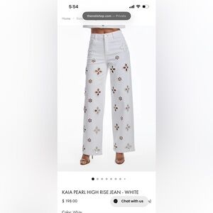 Noli Kaia Pearl High Rise Jeans 
White Floral Cutout Women Jeans
The Noli Shop